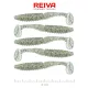 Reiva Zander Power Shad 8cm 3,18gr 5 st/verpakking (Zilveren Glitter) Plastic kunstaas
