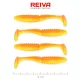 Reiva Snoekbaars Power Shad Glanzend Oranje 8cm Plastic Kunstaas 4 st.