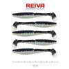 Reiva Zander Power Shad 8cm 3,18gr 5 st/verpakking (Zwart Zilver) Plastic kunstaas