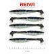 Reiva Zander Power Shad 8cm 3,18gr 5 st/verpakking (Zwart Zilver) Plastic kunstaas