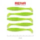 Reiva Zander Power Shad 8cm 3,18gr 5 st/verpakking (Fluo Groene Glitter I.) Plastic kunstaas