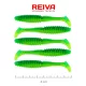 Reiva Zander Power Shad 8cm 3,18gr 5 st/verpakking (Groene Glitter) Plastic kunstaas