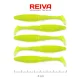 Reiva Zander Power Shad 8cm 3,18gr 5 st/verpakking (Fluo Groen) Plastic kunstaas