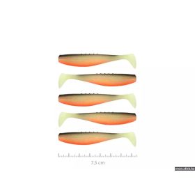   Reiva Flat Minnow Shad 10cm 4st/verpakking (Zwart-Wit-Oranje) kunstaasvis