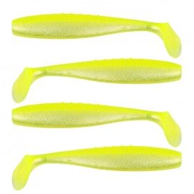 Reiva Flat Minnow Shad 10cm 4st/verpakking (Geel-Zilver)