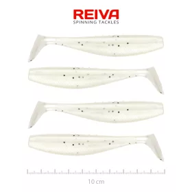   Reiva Platte Elrits Shad 10cm Parel Stip Plastic Kunstaas 4 st.