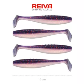   Reiva Platte Elrits Shad 10cm Paarse Parel Plastic Kunstaas 4 st.