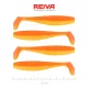 Reiva Platte Elrits Shad 10cm Glanzend Oranje Plastic Kunstaas 4 st.