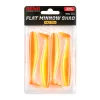 Reiva Platte Elrits Shad 10cm Glanzend Oranje Plastic Kunstaas 4 st.