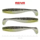 Reiva Flat Minnow shad 12,5cm 3 st/pk (Zwart-Zilver Glitter) Plastic kunstaas