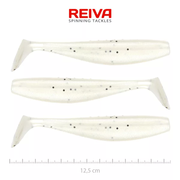 Reiva Platte Elrits Shad 12,5cm Parel Stip Plastic Kunstaas 3 st.