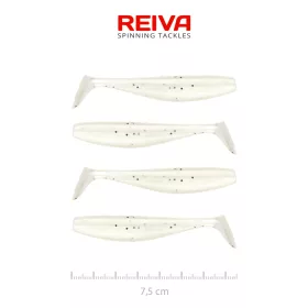   Reiva Platte Elrits Shad 7,5cm Parel Stip Plastic Kunstaas 4 st.
