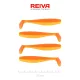 Reiva Platte Elrits Shad 7,5cm Glanzend Oranje Plastic Kunstaas 4 st.