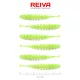 Reiva Kleine Worm Flash Chartreuse 6cm Plastic Kunstaas 6 st.