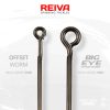 Reiva Offset Worm Big Eye 1/0 Offset Haak 5db
