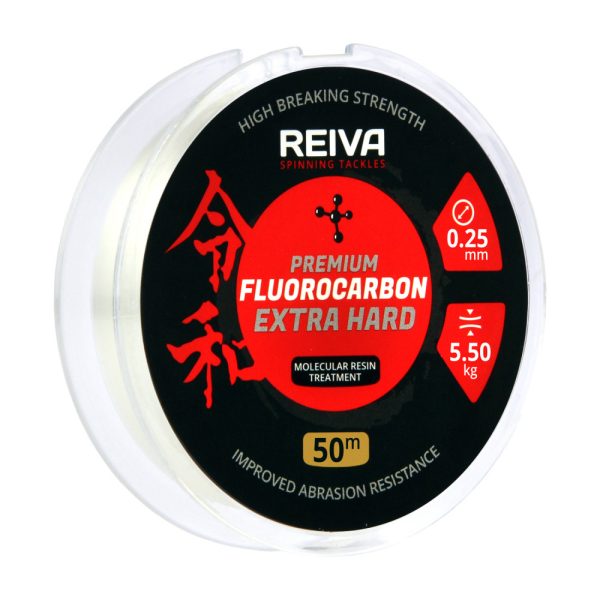 Reiva Reiva Fluorocarbon 50m 0.20mm Monofil voorslaglijn-Transparant