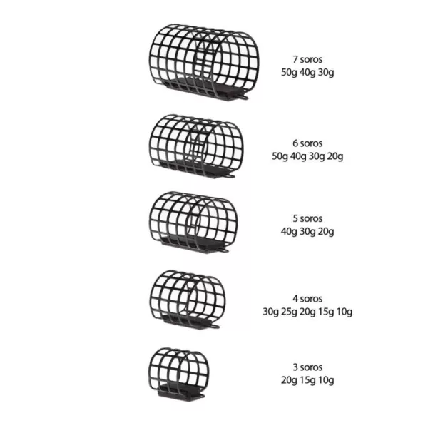 Serie Walter SW TUNEL FEEDER 7 rijen Zijmand 50gr - Tunnelmand