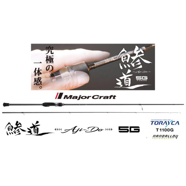 Major Craft Aji-Do 5G AD5-S682M EX.Fast 2,03m 0,6-5gr 2-Delige Spinning Hengel