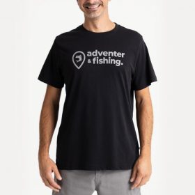 Adventer & Fishing Zwart S T-shirt met korte mouwen