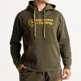 Adventer Katoenen Hoodie Trui Khaki M