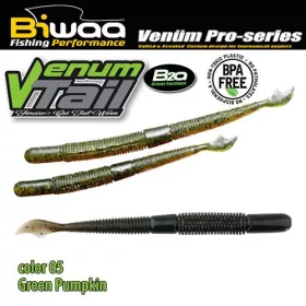 Biwaa Venum Tail 10cm 05 Green Pumpkin Gumi Műcsali 10db