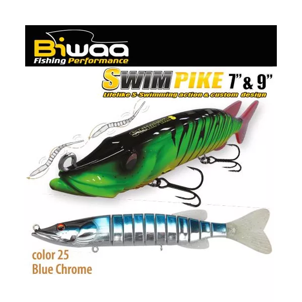 Biwaa Swimpike SS 18cm 26gr 25 Blue Chrome Wobbler 1db
