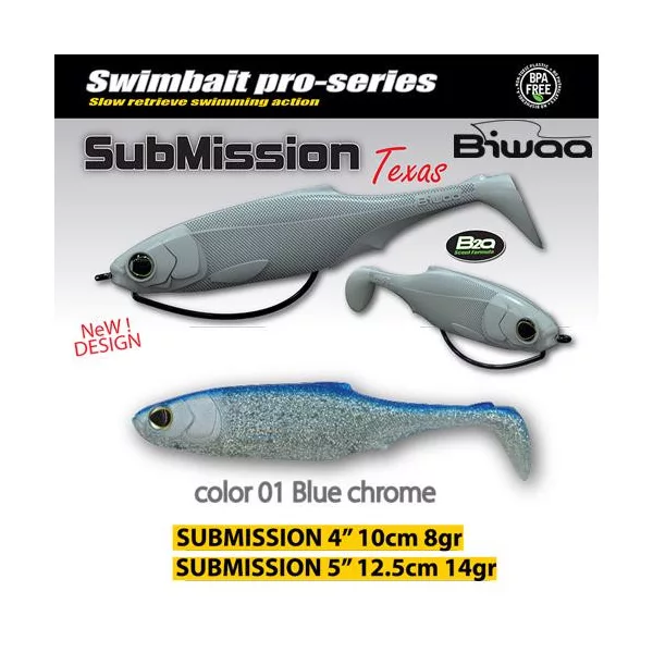 Biwaa Submission 10cm 01 Blue Chrome Gumihal 4db