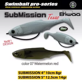 Biwaa Submission 10cm 07 Watermelon Red Gumihal 4db