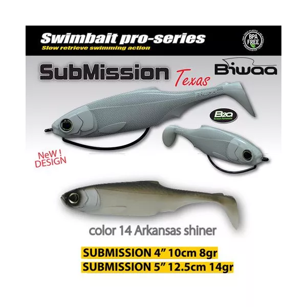 Biwaa Submission 10cm 14 Arkansas Shiner Gumihal 4db