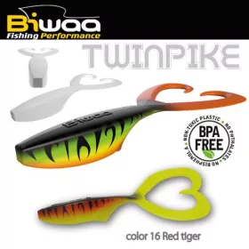 Biwaa Twinpike 15cm 24gr 16 Red Tiger Gumihal 3db