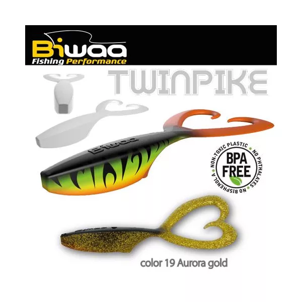 Biwaa Twinpike 15cm 24gr 19 Aurora Gold Gumihal 3db