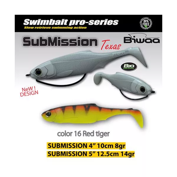 Biwaa Submission 13cm 16 Red Tiger Gumihal 3db