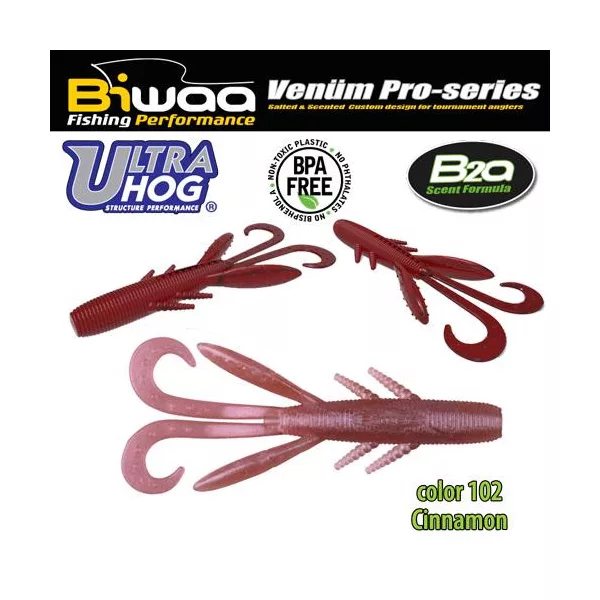 Biwaa Ultra Hog 7,5cm 102 Cinnamon Gumi Műcsali 10db