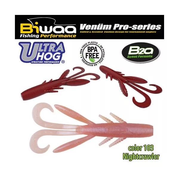 Biwaa Ultra Hog 7,5cm 103 Nightcrawler Gumi Műcsali 10db