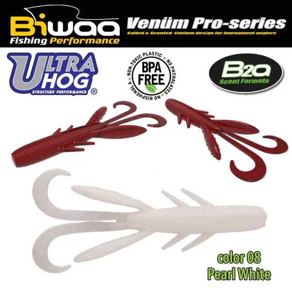 Biwaa Ultra Hog 10cm 08 Pearl White Gumi Műcsali 8db