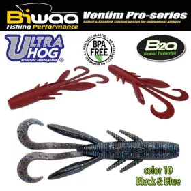 Biwaa Ultra Hog 7,5cm 10 Black & Blue Gumi Műcsali 10db
