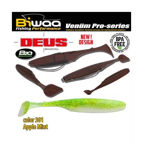 Biwaa Deus 10cm 301 Apple Mint Plastic Kunstaas 7st