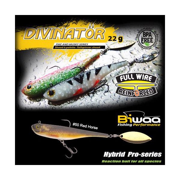 Biwaa Divinator Junior 14cm 22gr 50 Red Horse Spinnertail 1db