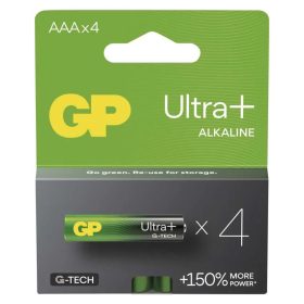 GP Alkaline Batterij Ultra Plus AAA 1,5V 4 stuks/blister