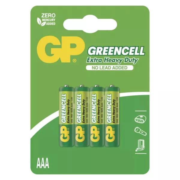 GP Greencell batterij AAA 4 stuks/blister