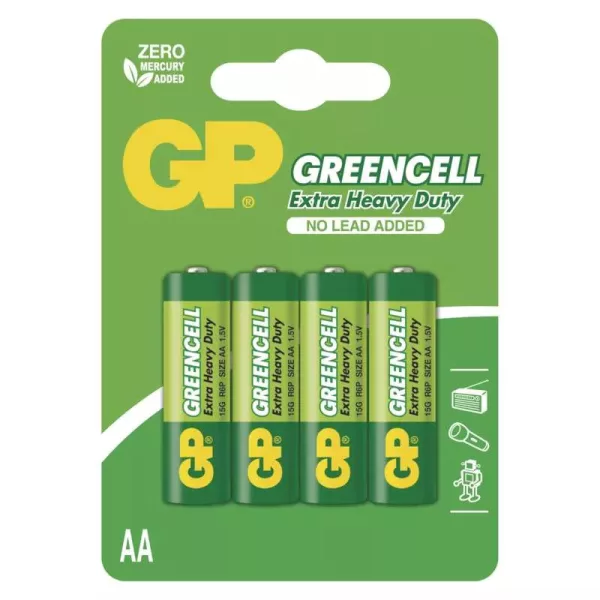 GP Greencell batterij AA 4 stuks/blister