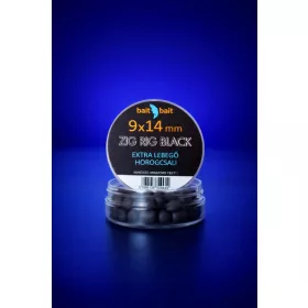 BaitBait Fekete 9x14mm Zig Rig Extra Lebegő Horogcsali 20gr