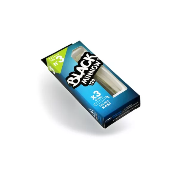 FIIISH 3 stuks 120mm Black Minnow lichaam - Khaki kleur Plastic kunstaas