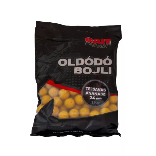Bait Maker 24mm Tejsavas Ananász Oldódó Bojli 1kg