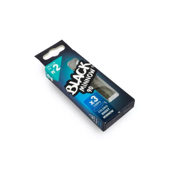 FIIISH 3 stuks 90mm Black Minnow lichaam - Ghost Minnow kleur Plastic kunstaas