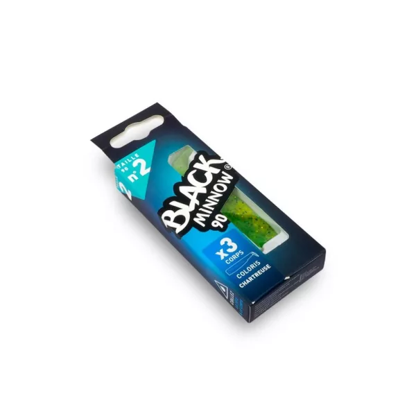 FIIISH 3 stuks 90mm Black Minnow lichaam - Chartreuse kleur Plastic kunstaas