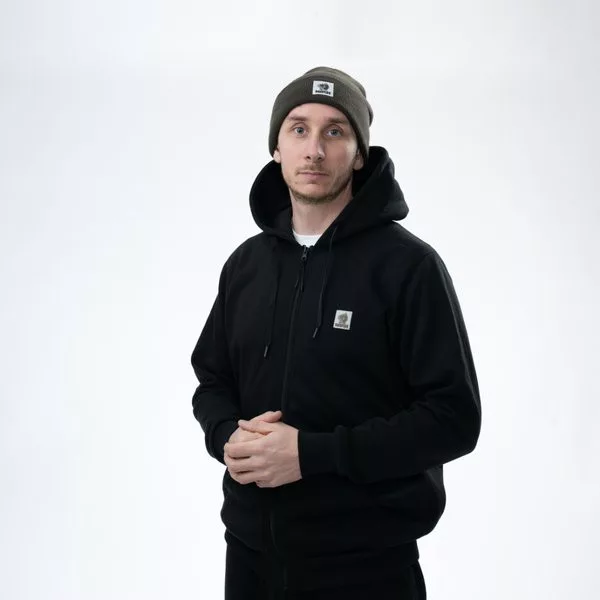 Nash Make It happen Badge Zipped Hoodie Zwarte Hoodie met rits S