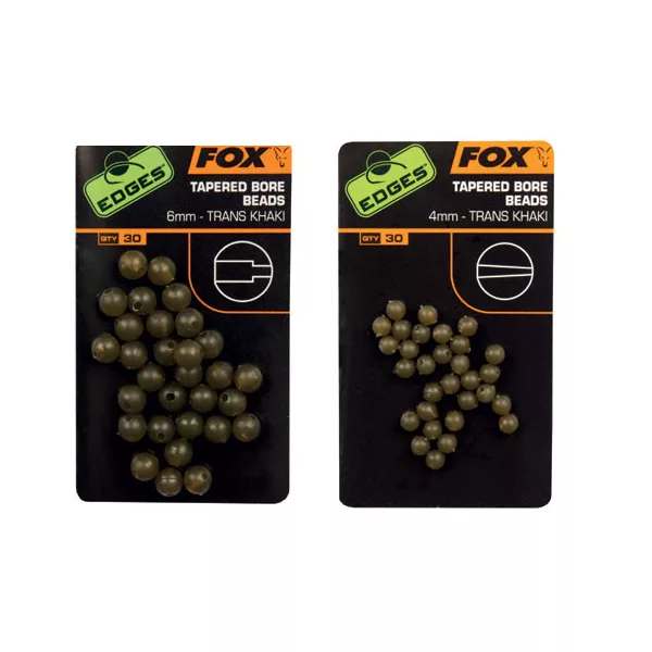 Fox EDGES™ Tapered Bore Beads - 6mm Rubberen Kraal