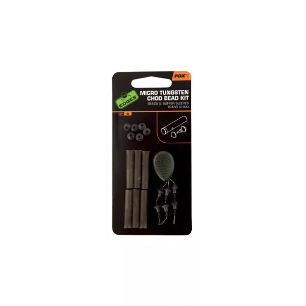 Fox EDGES™ Micro Chod Bead Kit - Trans Khaki Rubberen Kraal set