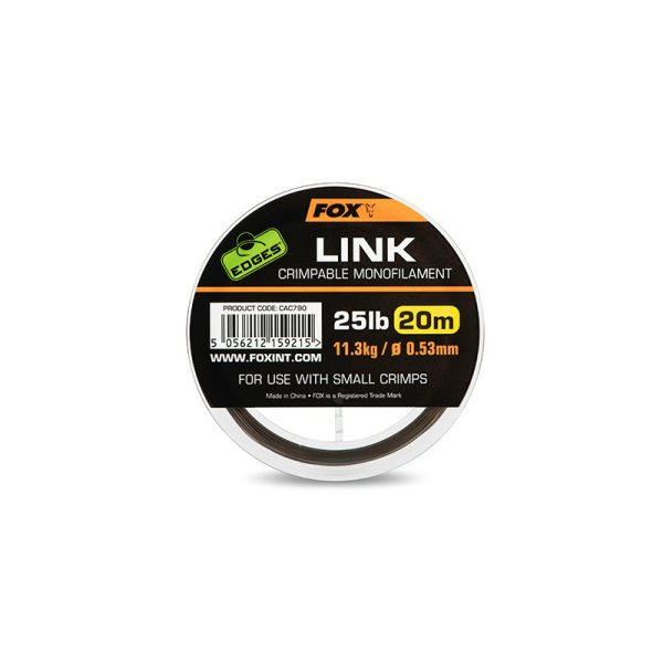 Fox Edges 20m 0.64mm Khaki Monofilament onderlijn